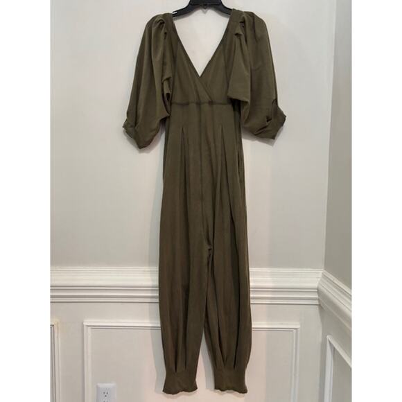 Free People Intimately Lotta Love Romper Pleated Jumpsuit Puff Sleeve XS - Picture 6 of 8